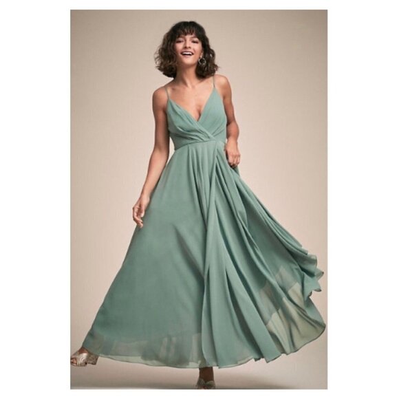 BHLDN Moss Green Eva Bridesmaid Dress - Picture 2 of 14